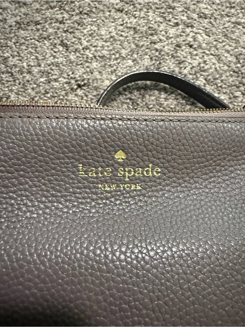 Kate Spade New York Pebbled Leather Crossbody Bag in Gray
